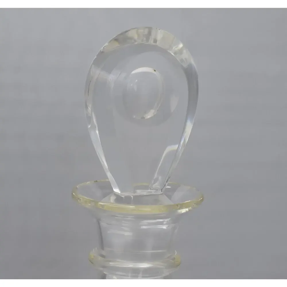 1950 Donald Pollard STEUBEN Blown Glass spiral Neck DECANTER with Moon Stopper